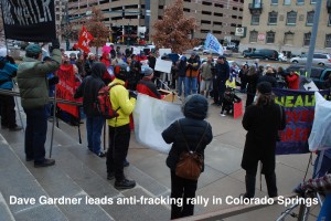Gardner at anti-fracking rally