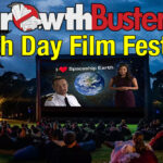 Festival crowd in front of outdoor movie screen